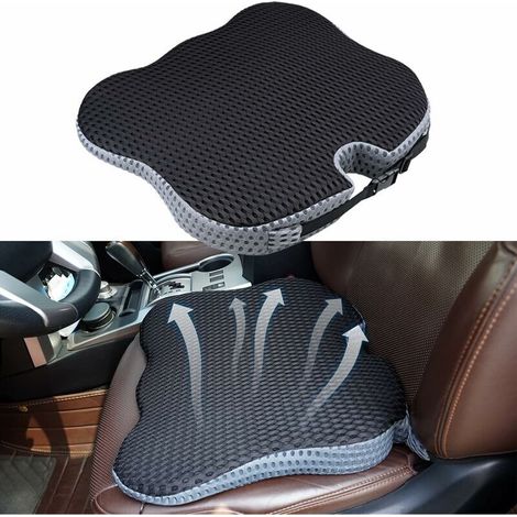 Coussin de siège pour siège de voiture, coussin de siège orthopédique, soulagement pour les jambes, les fesses, pour les personnes de petite taille qui conduisent, mousse à mémoire ergonomi