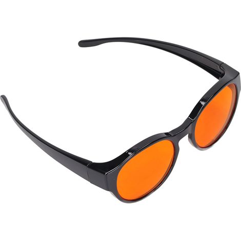 Lunettes anti-lumière bleue 400-500 nm, résistantes aux UV et aux radiations, pour gamers et utilisateurs d'ordinateurs, avec verres ronds pour la lecture. (1/5)
