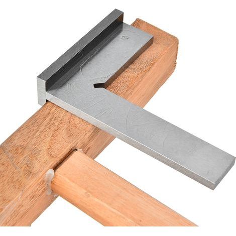 Équerre de Précision en Acier Inoxydable 90°, Base 200x130mm pour Mesures Exactes (1/5)