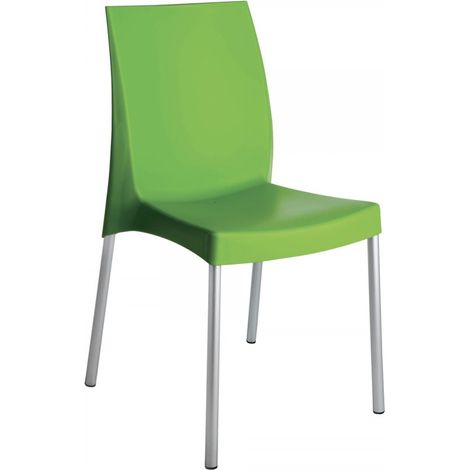 Sedia Impilabile Con Gambe In Alluminio verde mela (1/3)