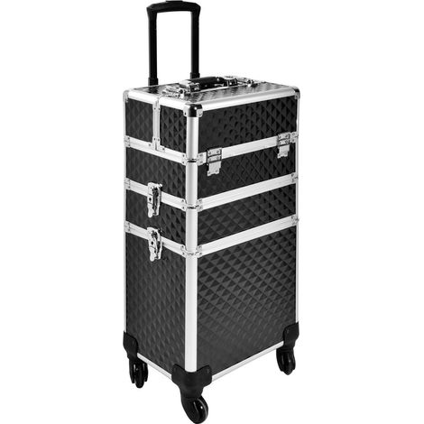 Rosa: Trolley porta oggetti in alluminio con scompartimenti combinabili modulari