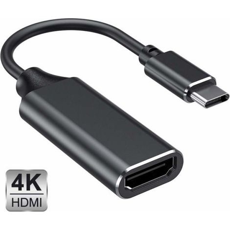 Adaptateur USB C vers HDMI, adaptateur Type C vers HDMI 4K (compatible Thunderbolt 3) pour MacBook Pro 2018/2017, iPad Pro 2018 (1/4)