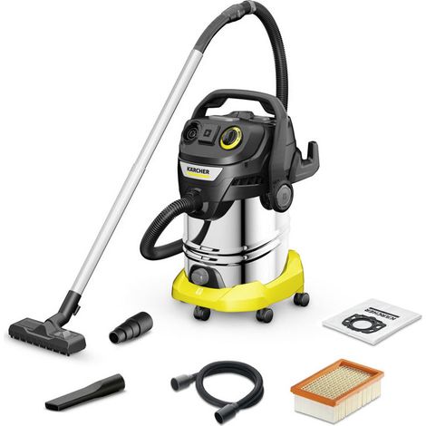 Kärcher – Aspirateur professionnel 1300W pour nettoyage sec et humide – Capacité 30L – Filtration tissu – Pour chantiers et ateliers
