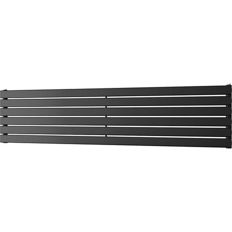 Typhoon Axis - Black Horizontal Radiator H408mm x W1800mm Single Panel (1/3)