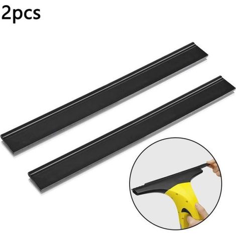 Lot de 2 Lames / Lèvres de rechange 28 Cm en caoutchouc - Compatibles Pour Nettoyeur De Vitres Karcher WV1 WV2 WV5 WV series (1/3)