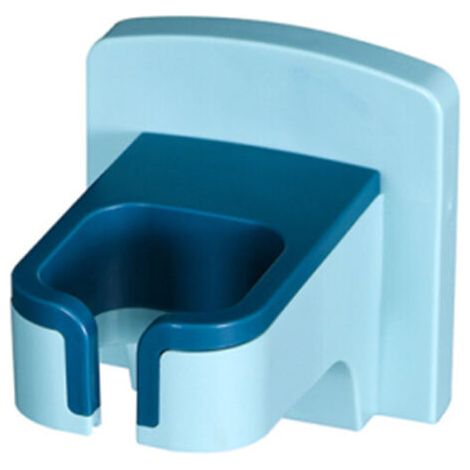 BUNTHAUS Support mural pour sèche-cheveux, aucun perçage requis, support pour sèche-cheveux de salle de bain, accessoires de salle de bain(bleu) (1/5)