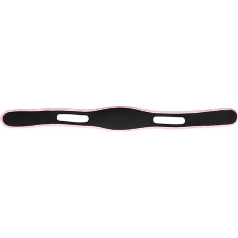 Bandeau anti-ronflement réglable pour homme et femme, mentonnière de soutien mâchoire, sangle chinée rose (1/5)