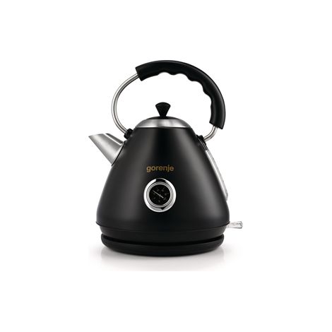 Gorenje Wasserkocher K17CLBK Elektrisch 2200 W 1,7 l Kunststoff und Metall 360° drehbarer Sockel Schwarz (1/4)