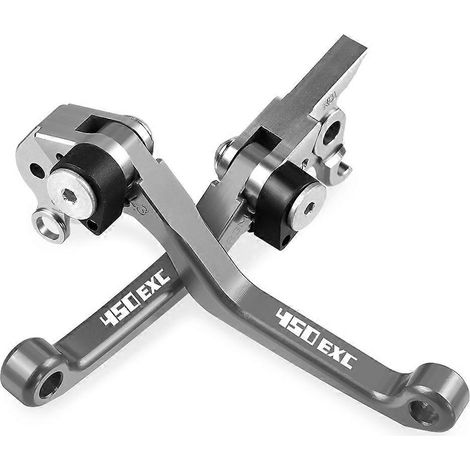 Aplicable a FOR 450EXC 450 EXC 2004 2005 2006 Manetas de freno y embrague plegables con pivote para motocross, 450EXC (BLANCO) (1/5)