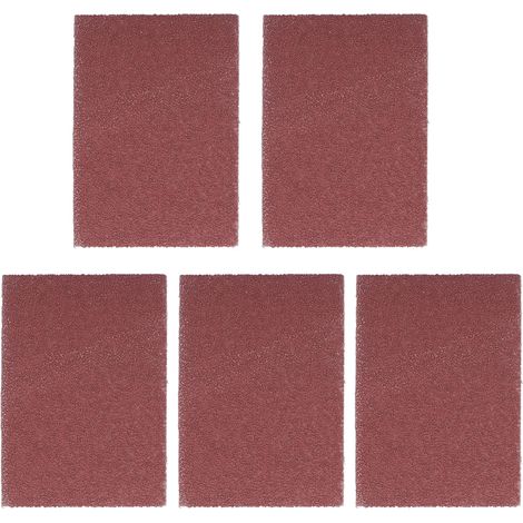 Ortviai Bande abrasive en oxyde d'aluminium 240 grains, 141 x 100 mm, lot de 5 pièces pour ponçage bois et métaux (1/5)