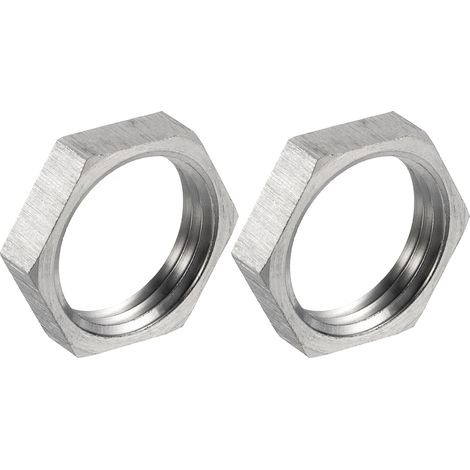 2Pcs Raccord De Tuyau Moulé Écrou À Six Pans, 304 Acier Inoxydable Écrou À Six Pans NPT 1/2" Filetage Femelle Pour Plomberie Fixe, Balai À Eau Et Nettoyeur De Train Roulant (1/4)