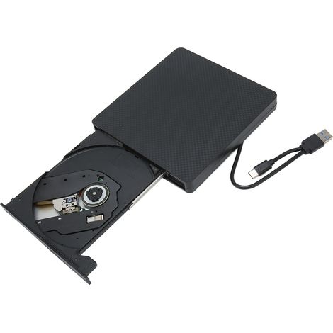 Lecteur CD/DVD externe 5 Gbit/s USB 3.0 Type C pour ordinateur portable et PC de bureau, compatible Windows, Linux et macOS. (1/5)