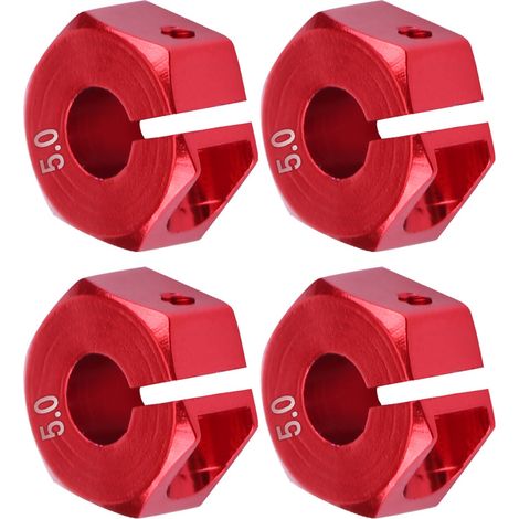 Universeller 12-mm-Sechskantnabenadapter für 1/10 RC-Cars HSP Sakura (5 mm, Rot)