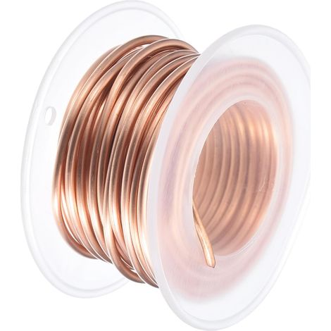 Fil De Cuivre Souple (12 Gauge, 16.4 FT), Fil De Cuivre Nu 99.9% naturel 2mm Fil Solide Pour DIY Décoration Jardinage (5Meter) (1/5)
