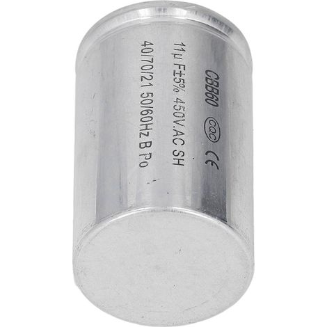 11µF 450VAC Anlaufkondensator, hoher Isolationswiderstand, für Generatoren, Einphasenmotoren, Anlauf und Betrieb, langlebiges elektrisches Bauteil. (1/5)