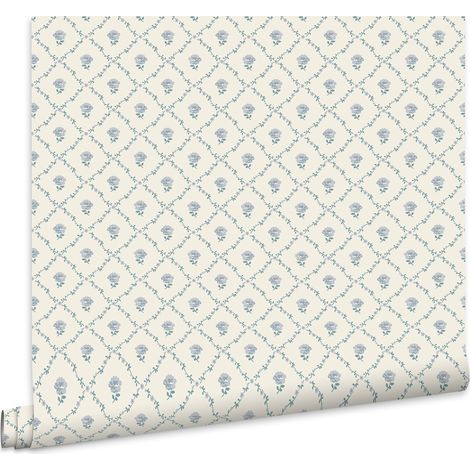 Laura Ashley Kate Vliestapete Blau 10mx52cm
