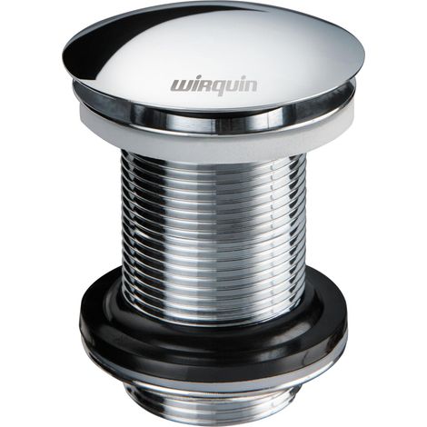 Wirquin – Bonde de lavabo laiton Quick-Clac 75 mm – Mécanisme sans trop-plein – Installation simplifiée – Résistance à la corrosion