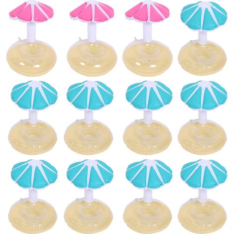 Lot de 12 sous-verres gonflables pour piscine et fêtes. (1/5)