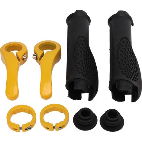 Lot de 2 protège-guidons en caoutchouc avec boucles de fixation pour vélo de route et VTT (1/5)