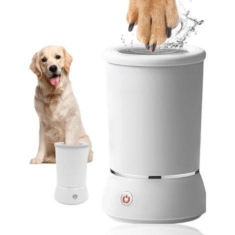 Nettoyeur de pattes automatique pour chien, brosse douce à 360°, 2 vitesses – Nettoie les pattes boueuses, outil de toilettage intérieur/extérieur (1/5)