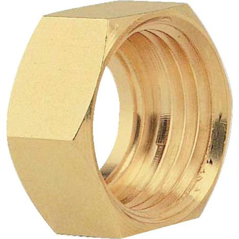 1 - Écrou 6 pans - Collet battu - Laiton - Pour raccord et tube - Couleur laiton - 20x27 cm