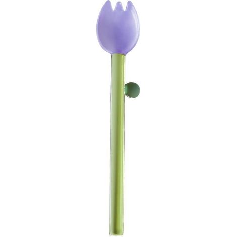 Cuillère À Glace - Verre Borosilicaté Transparent - Manche Long - Pour Glaces Desserts Et Boissons Fraîches - 1 Pièce (1/3)