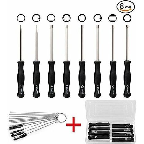 royaluxe -8pcs Tournevis Reglage Carburat Outils de Réglage de Carburat de Service Carb Set Ensemble Réparation Utile Kit (1/5)