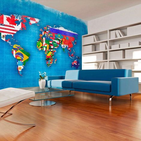 Papier peint drapeaux de pays - 400 x 309 cm (1/4)