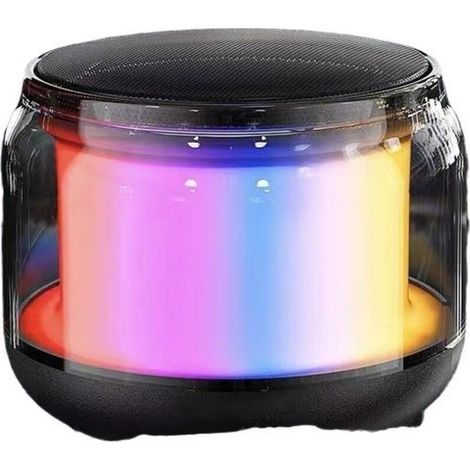 Mini enceintes Bluetooth portables sans fil, appairage TWS, avec lumières et cordon, cadeaux de Nol pour femmes, filles, garons et enfants (1/4)