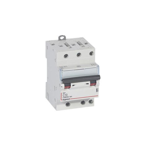 Disjoncteur DX³4500 6kA bornes à Vis 3P 400V AC 10A courbe C 3 modules (1/4)