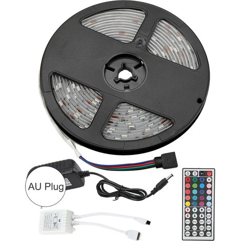 Guirlande lumineuse LED RGB 150 leds 5m étanche multicolore pour bar maison, prise AU AC100-240V (1/5)