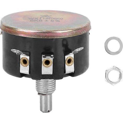 Potentiomètre rotatif à vis monotour WX112(050) 6,8 kΩ 5 W avec bobinage (1/4)