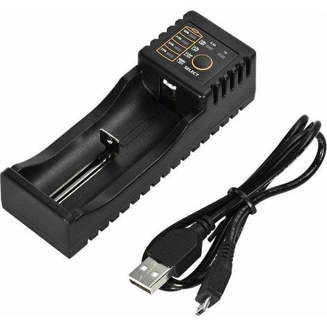 Ladegerät für wiederaufladbare NiMH-Lithium-Akkus der Größen AA und AAA mit 1,2 V, 3,7 V, 3,2 V und 3,85 V (18650, 18350, 10440, 14500 und 16340) (1/4)