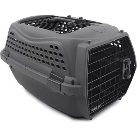 M-PETS ECO GIRO Transportbox in Dunkelgrau, Leicht und Robust