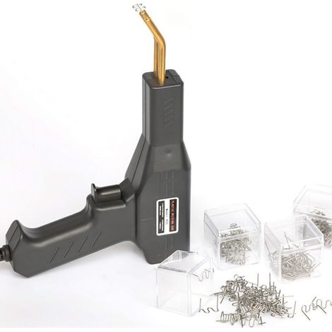 Professional plastic welding equipment, 4 staples, 30 W, 0.5 A, LED lighting, black (1/5)
