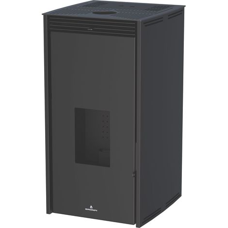 BRONPI - Estufa de Pellet De 11 kW Sin Electricidad Color Negro Modelo FREE-11-NE (1/5)