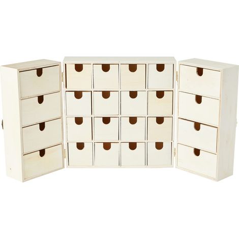 Artemio 14002225 Calendario dell' Avvento a Decorare pubblicitario Legno 55 x 6,5 x 28 cm (1/4)