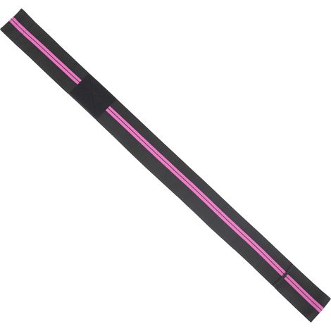 Coudière de sport, bandage de protection, manchon de compression élastique ajustable, rayures noires et violettes (1/5)