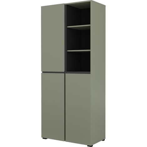 Estante para zapatos Alfere 116, Verde, 79x183x40cm, Aglomerado laminado (1/5)