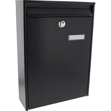 Letterbox in Stainless Steel, Leipzig 777 ANT, A4 Slot Format, European Standard EN 13724, Portrait Format, Anthracite