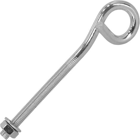 Gancho colgante de techo, envolvente, atornillable, de acero, M10, 17 cm (1/5)