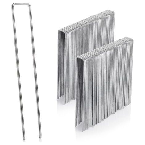 Lot de 50chevilles en acier inoxydable galvanisé, épaisseur 3 mm, largeur 4 cm, longueur 20 cm - Tête plate - Idéal pour sols très durs (1/5)