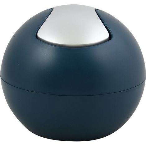Poubelle à bascule BOWL MATT 1L Bleu Pétrole mat Spirella