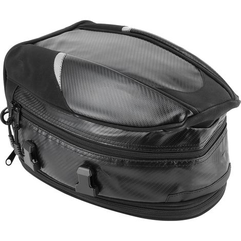 Sacoche arrière de moto avec rangement arrière, sac à casque étanche, 18,5 L (1/5)