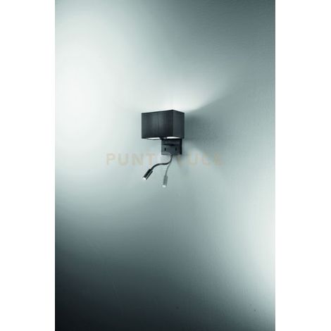APPLIQUE SHADOW LED 3W  1 LUCE E27 NERO CON PARALUME