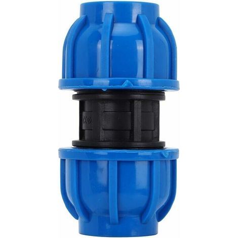 4Pcs PE Plastic Straight Connector 25mm to 25mm Water Pipe Adapter Straight Connector Water Pipe Fitting Tube Connectors (1/5)