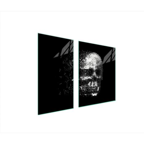 GLASSCHUTZPLATTE FÜR HERD 90x52 SKULL