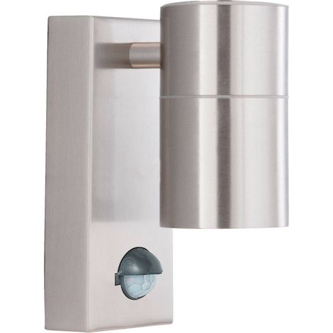 Searchlight Outdoor - Applique murale à 1 lumière en acier inoxydable IP44, GU10