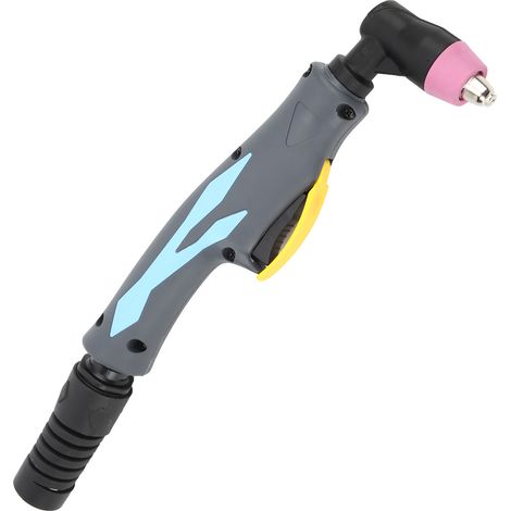 Schweißbrennerkopf, Plasma-Schweiß- und Schneidpistole mit blauem gebogenem Griff, Schweißerzubehör (1/5)