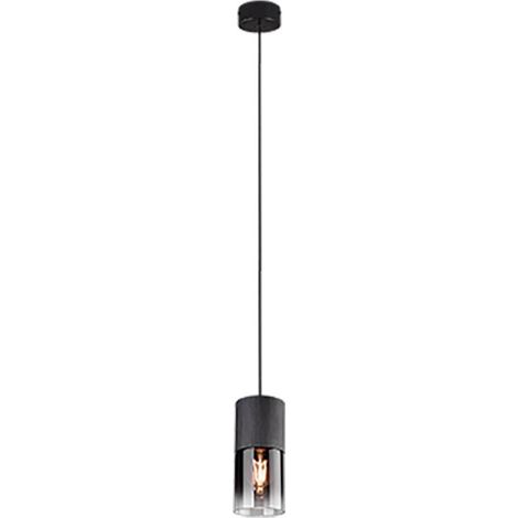 Lámpara colgante Trio Robin Ø 10 cm. Salón y dormitorio. Estilo moderno. Metal. Color negro (1/4)